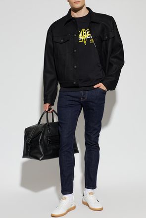 Dsquared2 T-shirt With Printed Logo, Mens, Black
