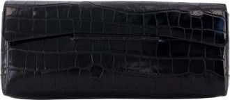 Toteme Clutches, female, Black, Size: ONE SIZE Black Leather Clutch with Detachable Strap