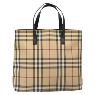 Burberry Pre-owned Tote Bags, female, Beige, Size: ONE SIZE Pre-owned Canvas Tote