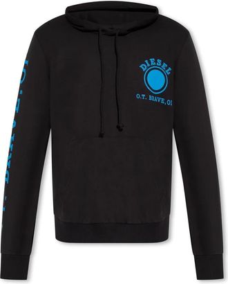 Diesel Hoodie met Logo - Heren - Hoodies - Zwart - L - Katoen - Hoodies & sweatvesten