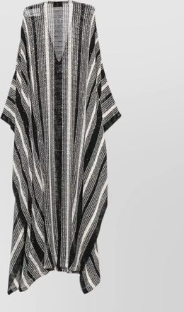Missoni long striped cotton blend beach dress