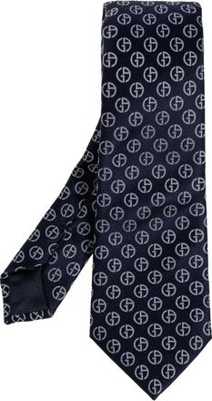Giorgio Armani Cravatta a fantasia in seta - Blu