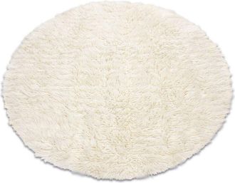 RugsX Flokati De Lana C&iacute;rculo White Circulo 150 Cm