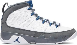 Nike Jordan Mens Retro 9 - Basketball Shoes Flint Grey/White/French Blue Size 10.0