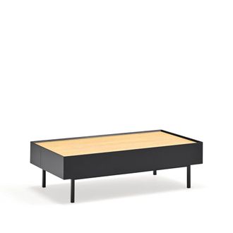 Teulat Mesa de centro con 2 cajones negro