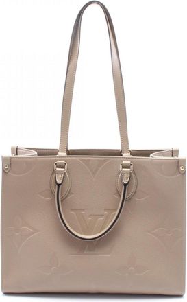Louis Vuitton Monogram Eclipse Beige Tourterelle Monogram Empreinte Tote Bag (Pre-Owned)