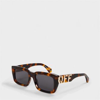Off-white Mens Accessories Off White Hays Square Full Rim Sunglasses in Havana/Grey - One Size