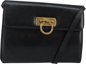 Ferragamo Gancini Shoulder Bag Leather Leather Shoulder Bag Bag (Pre-Owned)