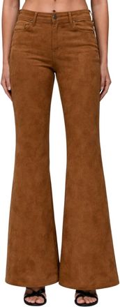 Hidden Jeans Happi Comfort Flared Jeans In Suede Caramel