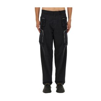 Dsquared2 Straight Trousers, male, Black, Size: L Straight Trousers