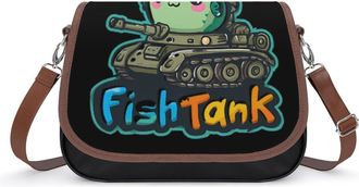Generic Cute Fish Tank Womens Crossbody Bag Fashion Shoulder Handbags Message Tote Bag with Adjustable Strap