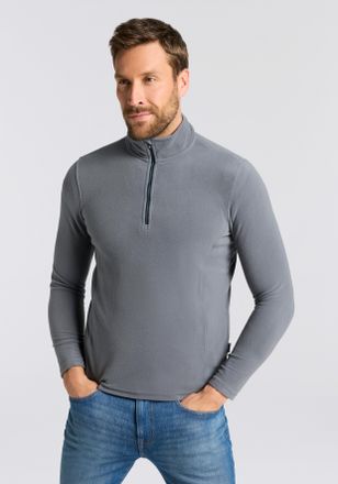 Killtec Fleeceshirt KILLTEC KSW 63 MN FLC SHRT, Herren, Gr. 4XL, grau (stahl), Obermaterial: 100% Polyester, Shirts Fleeceshirt, w&auml;rmend