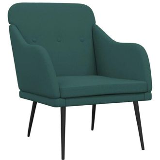 vidaXL Poltrona Verde Scuro 63x76x80 cm in Tessuto vidaXL