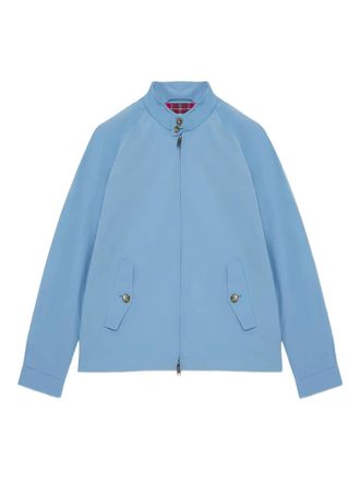 Baracuta zip-front plaid-lined jacket - men - Polyester/Polyester/Cotton/Cotton - 46 - Blue