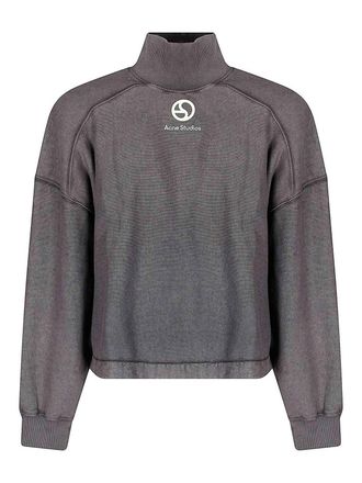 Acne Studios Faded Black Logo Turtleneck