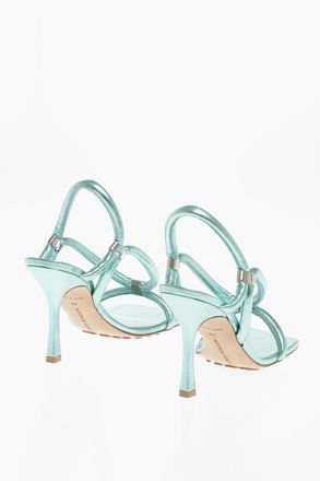 Bottega Veneta Metallic Effect Leather Sandals 9 cm Bottega Veneta