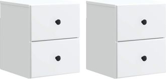 vidaXL Mesita De Noche De Pared 2 Uds. 34,5 X 33 X 40 Cm Vidaxl