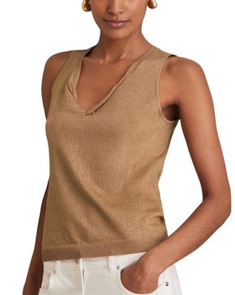 Reiss Sia Metallic Top