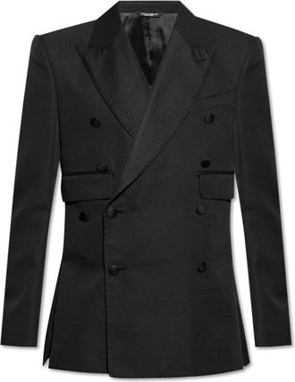 Dolce & Gabbana Double-breasted blazer - Heren - Blazers - Zwart - M - Wol - Jassen