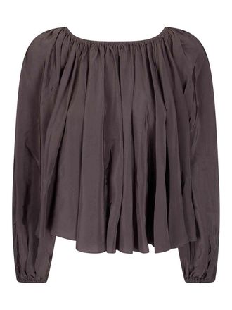 7 For All Mankind Off Shoulders Blouse Silk