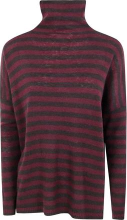 base Extrafine Merino Wool Striped Turtleneck