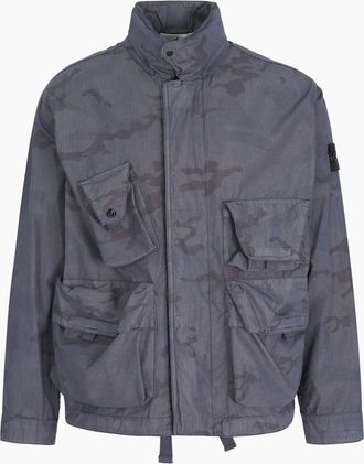 Stone Island Mens FADED CAMO S00E9 JACKET - Grey - Size: 38/Regular