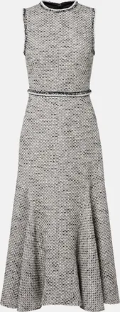 SAFiYAA Andrea tweed midi dress