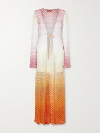 Missoni Copricostume In Maglia Crochet Metallizzata D&eacute;grad&eacute; - Arancione