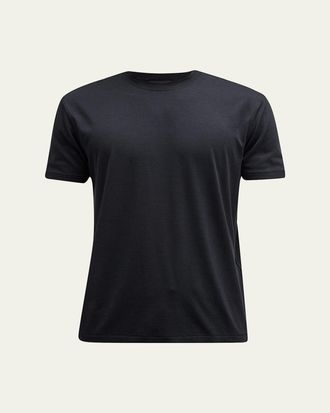 Tom Ford Mens Lyocell-Cotton Crewneck T-Shirt