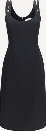 Versace Midi grain de poudre wool Dress Female 42