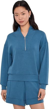 Varley Davidson Sweat Womens Sweatshirt Bijou Blue : XXS, Polyester/Viscose/Elastane