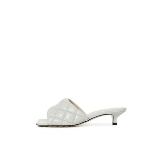 Bottega Veneta Heeled Mules, female, Gray, Size: 8 1/2 US Sandalo