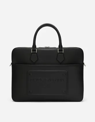 Dolce & Gabbana Briefcase - Man Crossbody Bags Black Leather Onesize