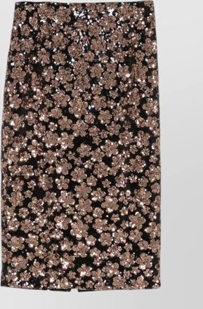 Max Mara embroidered sequin fitted skirt