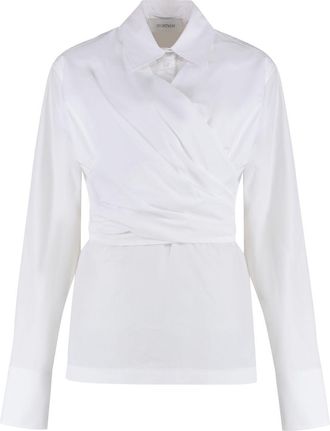 Max Mara Womens Oggi Cotton Shirt - White - Size EU 44 (Womens)