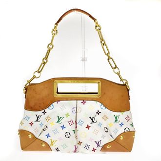 Louis Vuitton Judy Monogram Multicolor White Canvas Handbag (Pre-Owned)