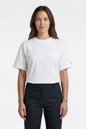 G-Star T-Shirt G-STAR Relaxed Wmn, Damen, Gr. XXL, wei&szlig;, Single Jersey, Obermaterial: 100% Baumwolle, unifarben, relaxed fit h&uuml;ftbedeckend, Rundhals, abgeste