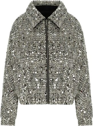 Add Starlight Silver Bomber Jacket