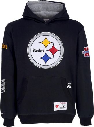 Mitchell & Ness Pittsburgh Steelers NFL Hoodie - Heren - Hoodies - Zwart - M - Katoen - Hoodies & sweatvesten