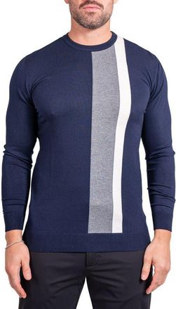 Maceoo Knitted Passion Colorblock Sweater in Blue at Nordstrom, Size 2
