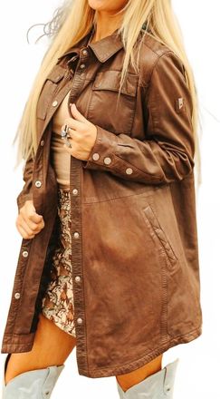 Mauritius Mahi Rf Leather Jacket In Brown