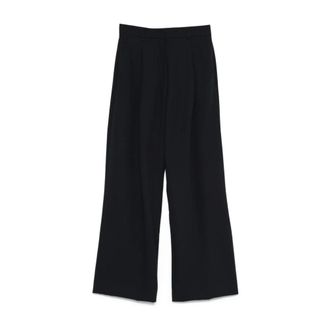 Max Mara Siri Long Trouser - female - Max Mara - Wide Trousers - Blue - S - Trousers