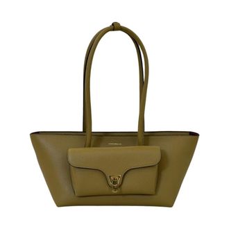 Coccinelle Shoulder Bags, female, Green, Size: ONE SIZE Double Beat Shoulder Bag