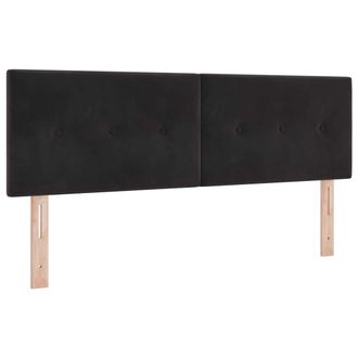 vidaXL Cabecero Montaje En La Pared Manual Negro 144 Cm Terciopelo Vidaxl