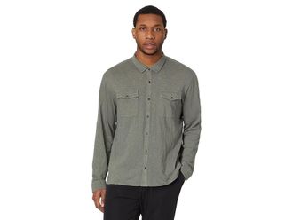 John Varvatos Arvon Shirt Mens Clothing Flagstone Grey : MD (US 50), Cotton