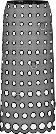 NUÉ cut-out embellished straight skirt - Grey