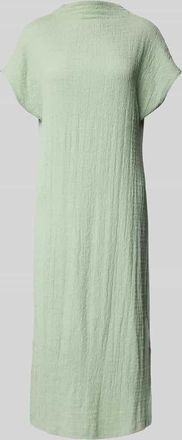 Tom Tailor Denim Fließendes Midi-Kleid mit Stehkragen in Schilf, Größe XS