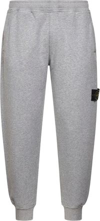Stone Island logo-badge sweatpants - Grey