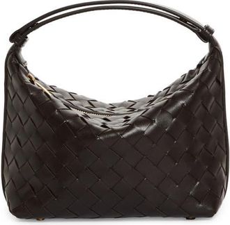Bottega Veneta Mini Wallace Intrecciato Leather Shoulder Bag in Fondant/gold at Nordstrom