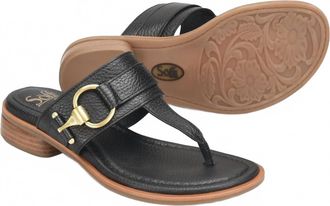 S&ouml;fft Womens Fernanda Leather Sandal In Black